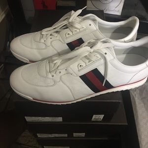 Gucci Sneakers White with Navy Red Navy Web. Sz 14